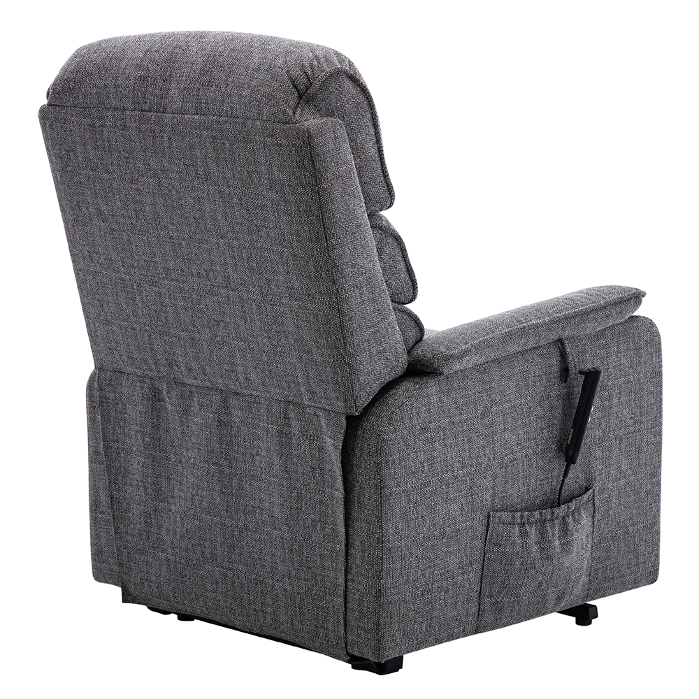 Viola Fabric Electric Recliner Chair In Lisbon Grey