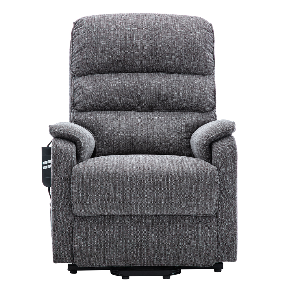 Viola Fabric Electric Recliner Chair In Lisbon Grey