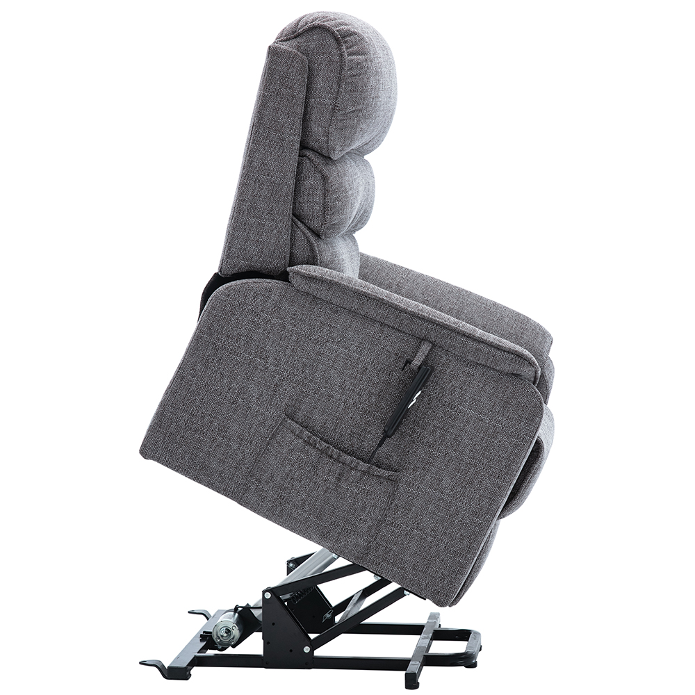 Viola Fabric Electric Recliner Chair In Lisbon Grey
