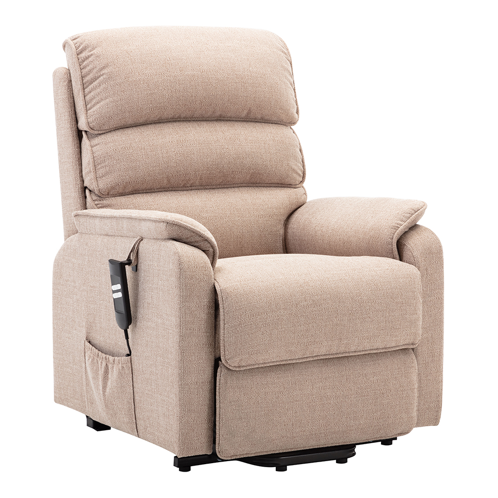 Viola Fabric Electric Recliner Chair In Lisbon Wheat