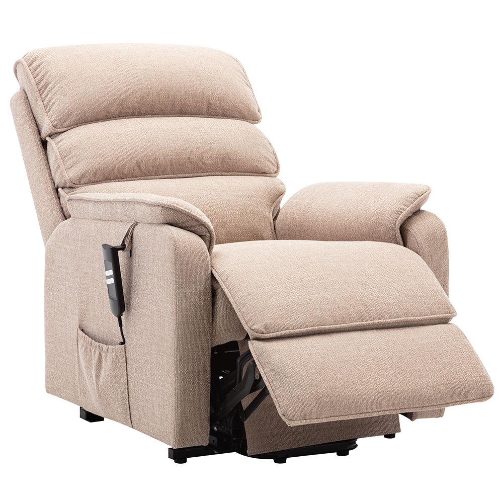 Viola Fabric Electric Recliner Chair In Lisbon Wheat