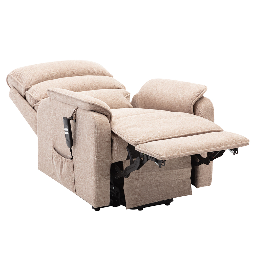Viola Fabric Electric Recliner Chair In Lisbon Wheat