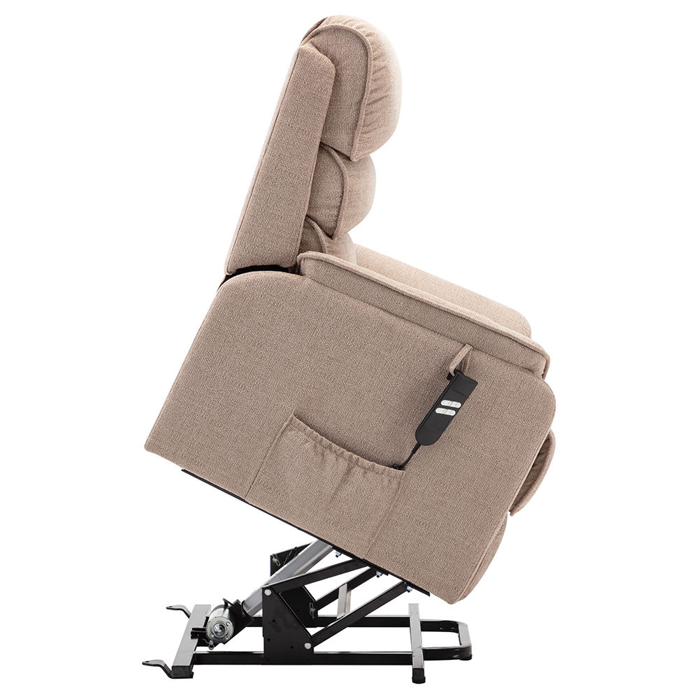 Viola Fabric Electric Recliner Chair In Lisbon Wheat