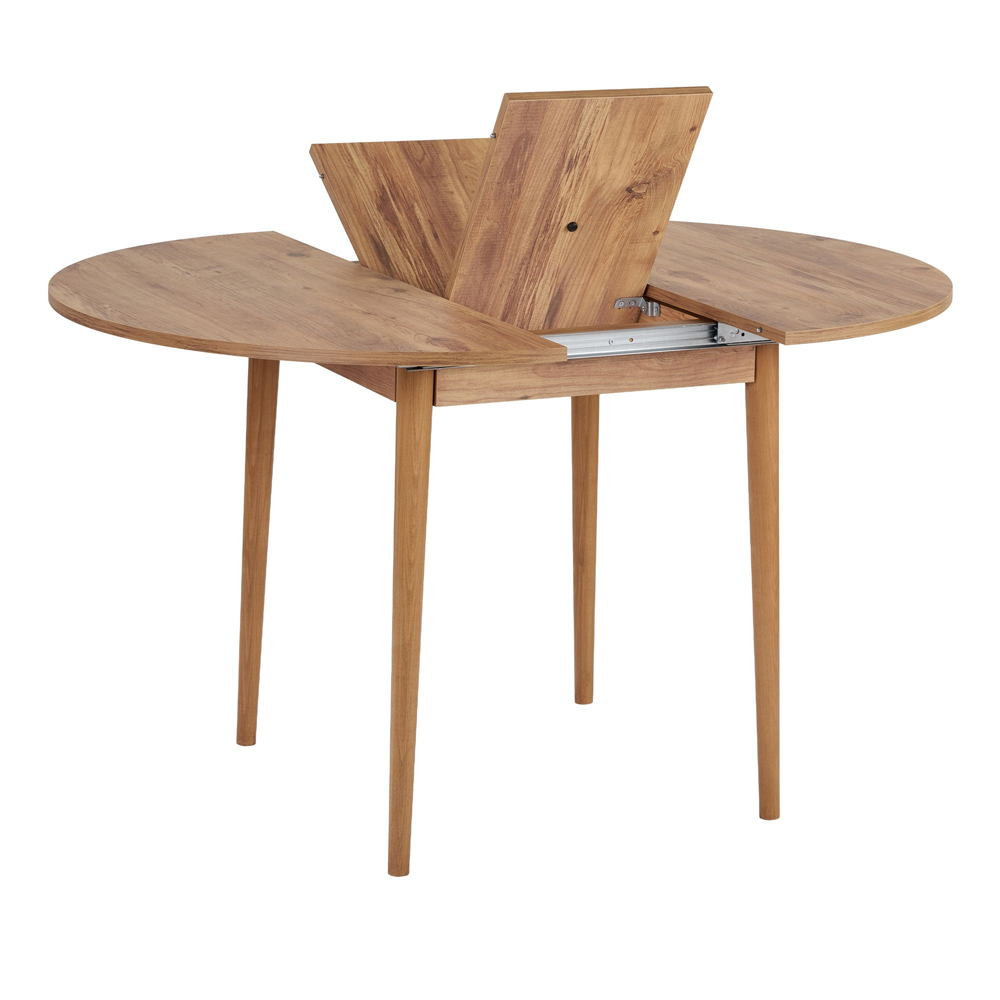 Vionael Oval Wooden Extending Dining Table in Atlantic Pine