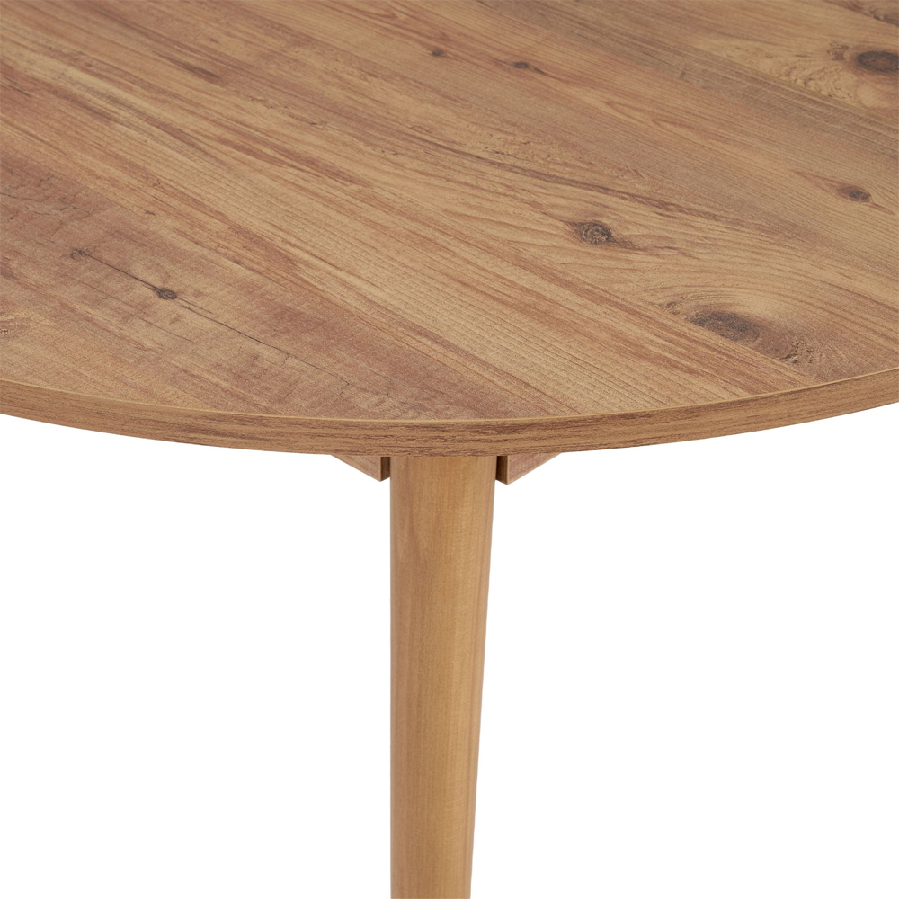Vionael Oval Wooden Extending Dining Table in Atlantic Pine