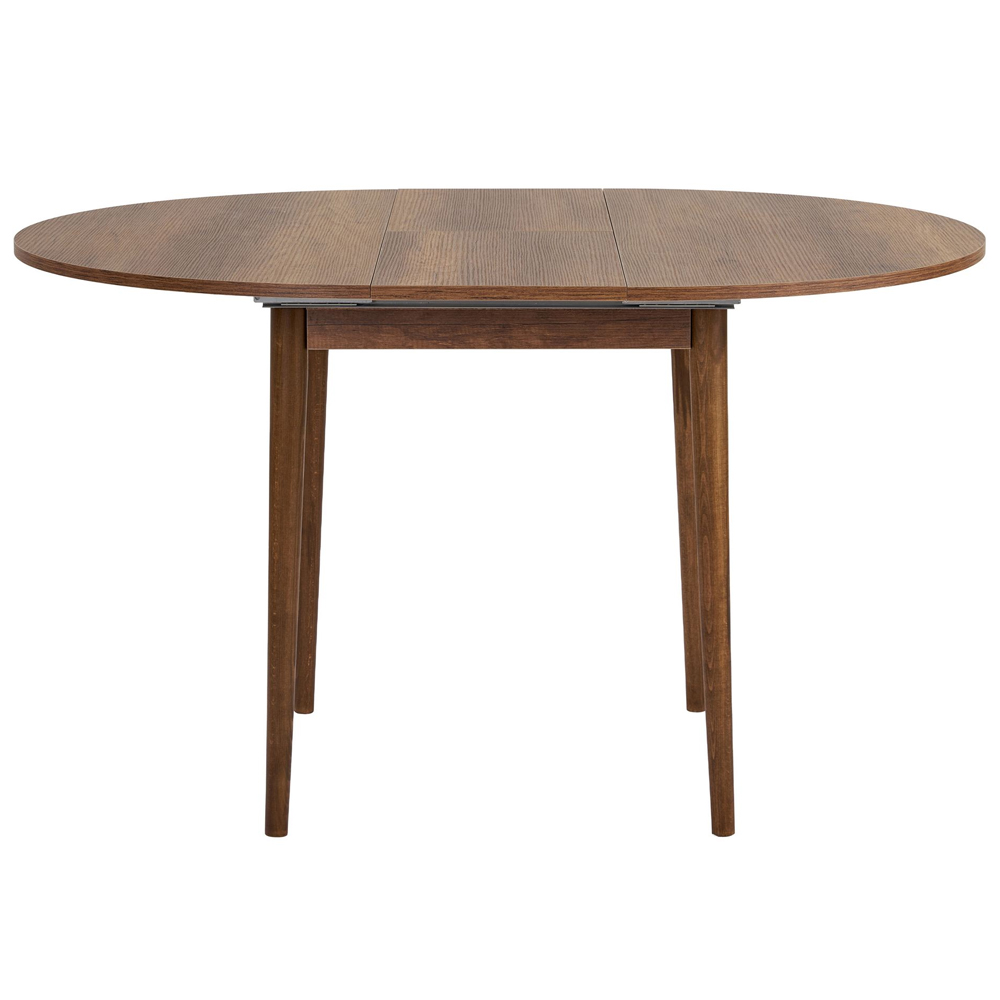 Vionael Oval Wooden Extending Dining Table in Barok Walnut