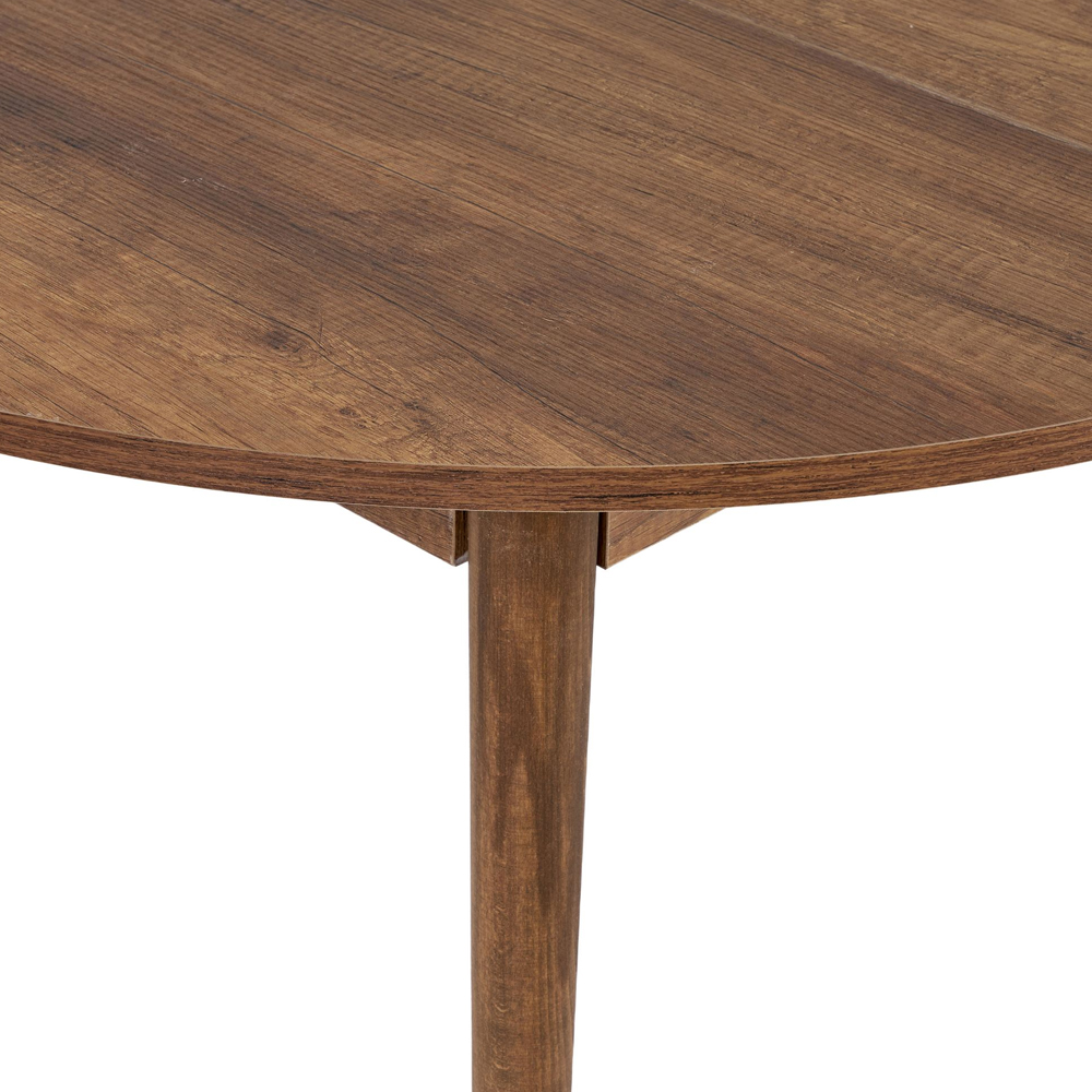 Vionael Oval Wooden Extending Dining Table in Barok Walnut