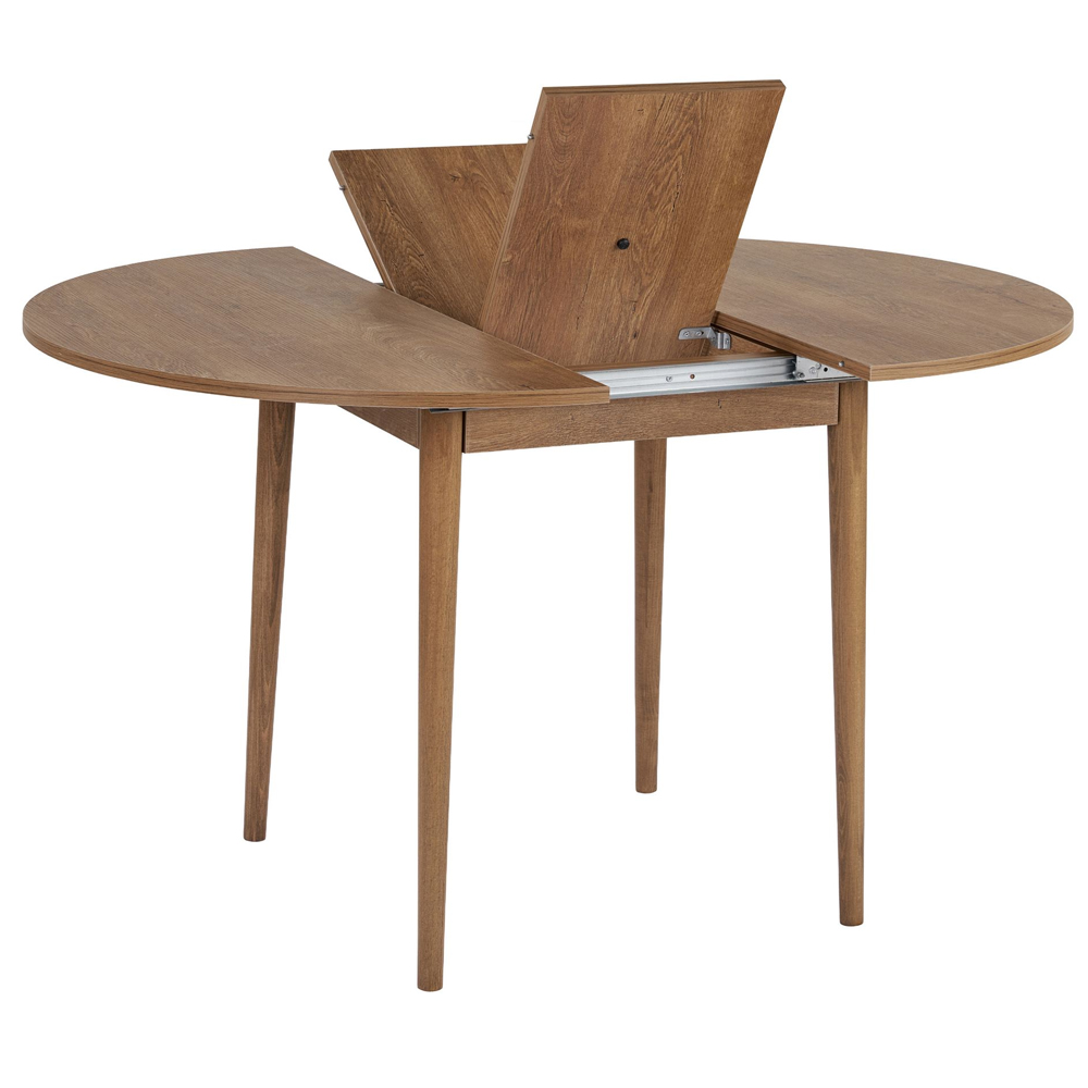 Vionael Oval Wooden Extending Dining Table in Kafkas Oak