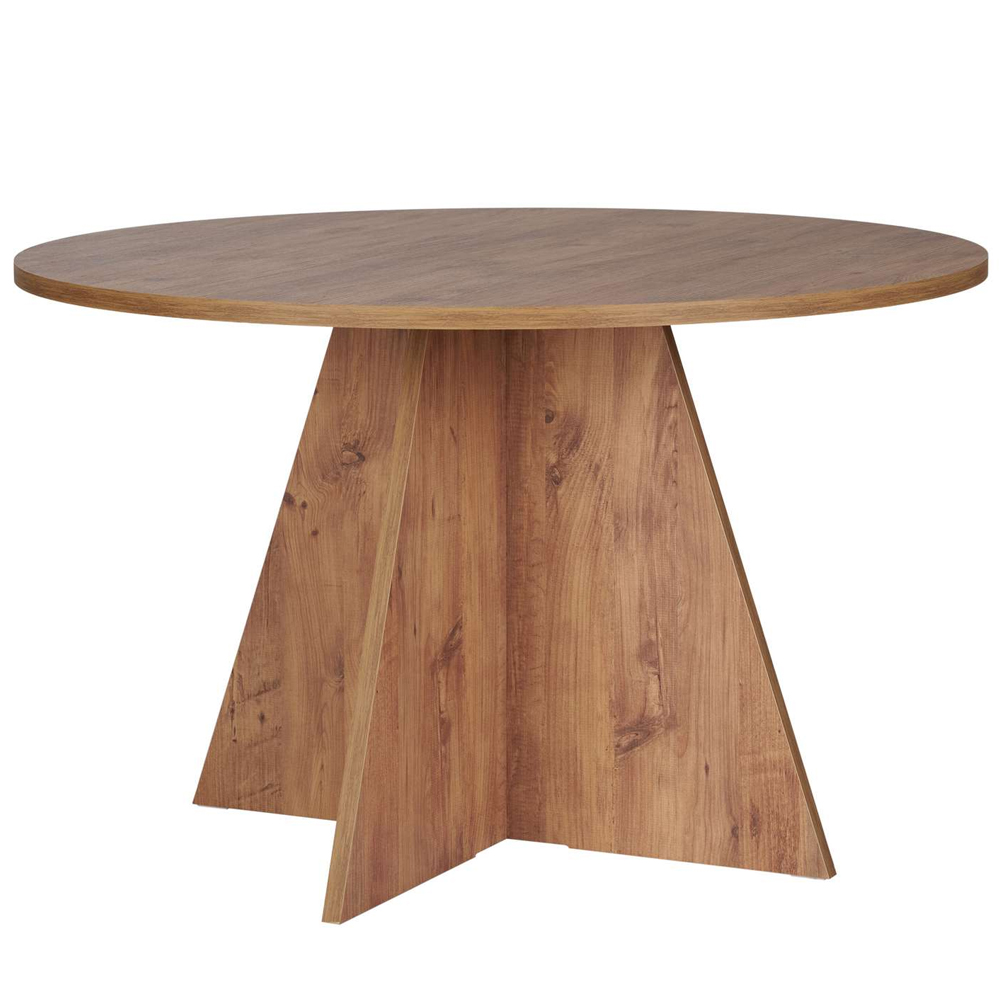 Viora Round Wooden Dining Table in Atlantic Pine