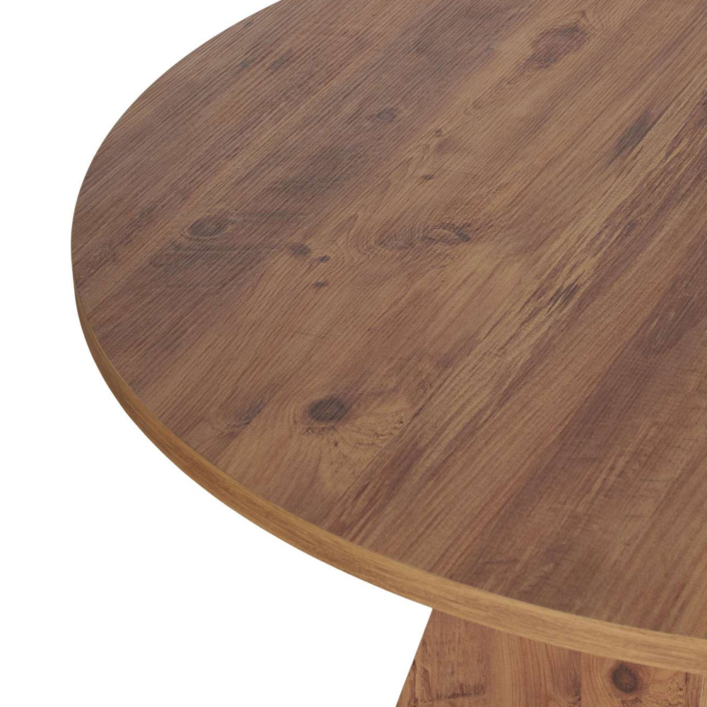 Viora Round Wooden Dining Table in Atlantic Pine