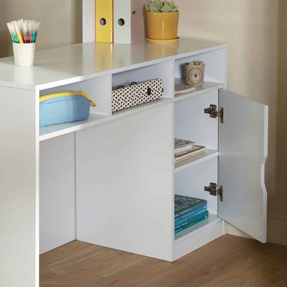 Virelli Wooden High Sleeper Bunk Bed in White