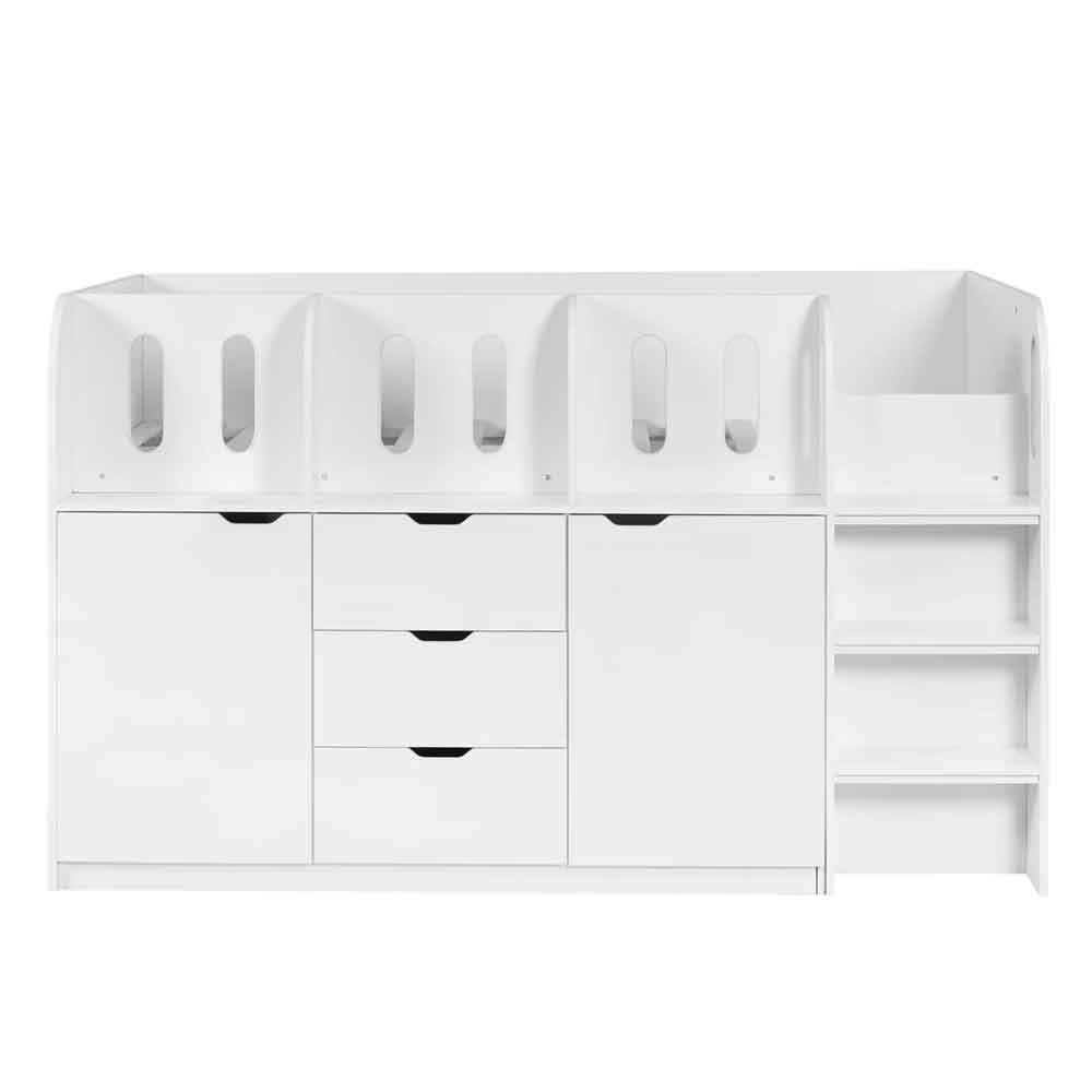 Virelli Wooden Mid Sleeper Bunk Bed in White