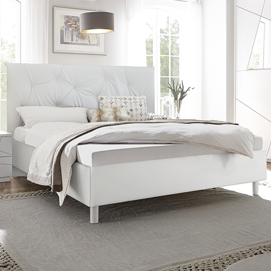 Read more about Viro high gloss king size bed in white