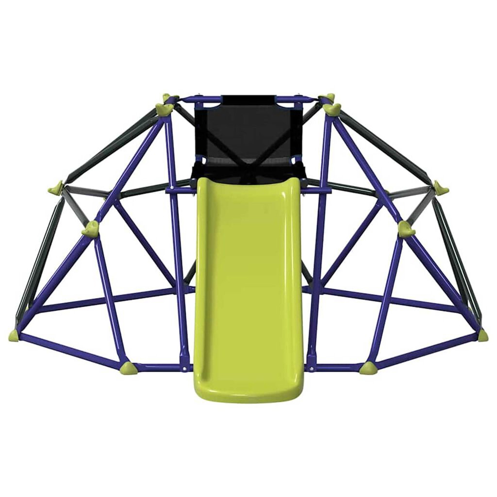 Viroqua 8ft Steel Kids Climbing Dome With Slide In Blue