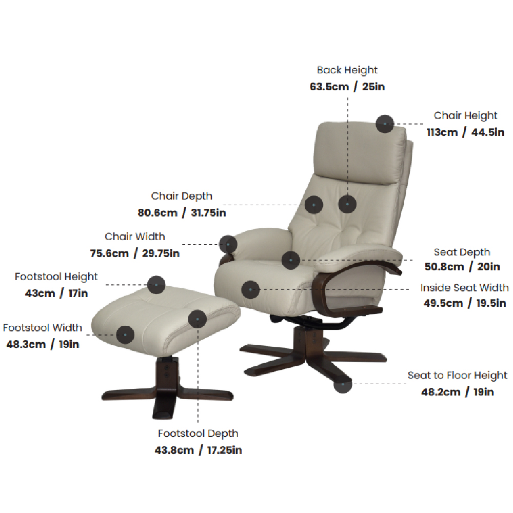 Viroqua Leather Recliner Chair With Stool In Olive Green