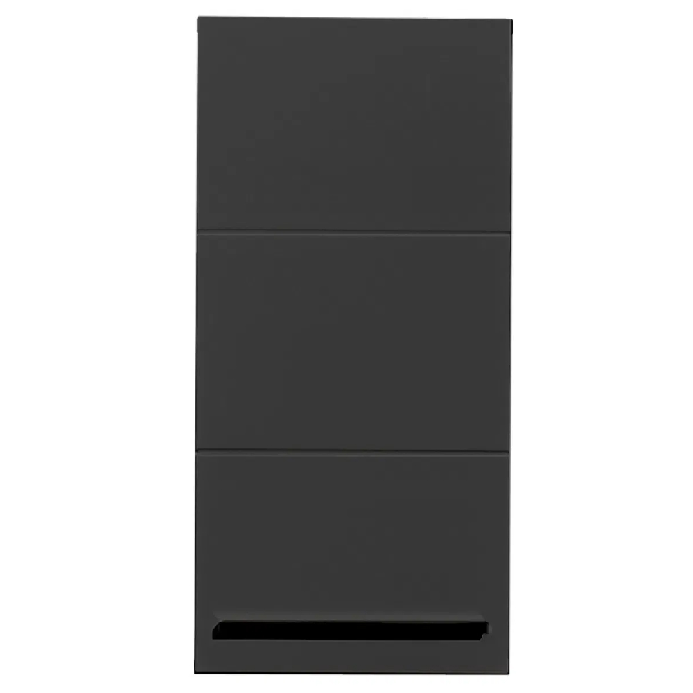 Viroqua Wooden Wall Unit With 1 Door In Viking Oak And Black
