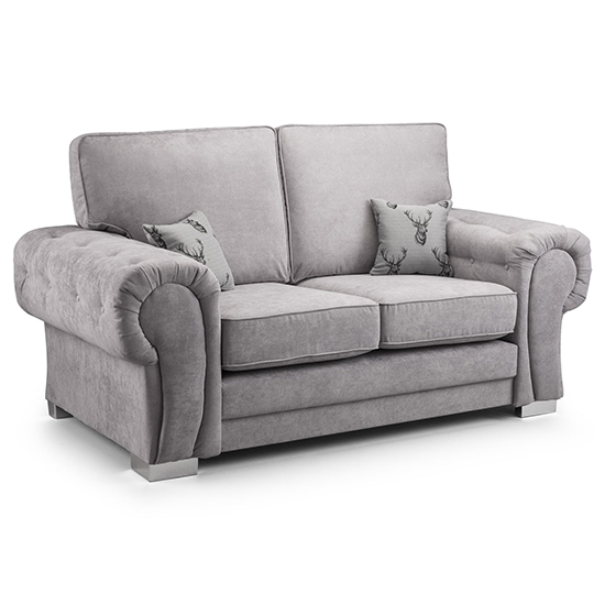 Photo of Virto fullback fabric 2 seater sofa in silver and grey