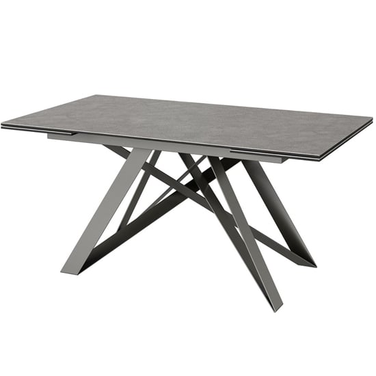 Visoke Extending Ceramic Dining Table In Grey_3