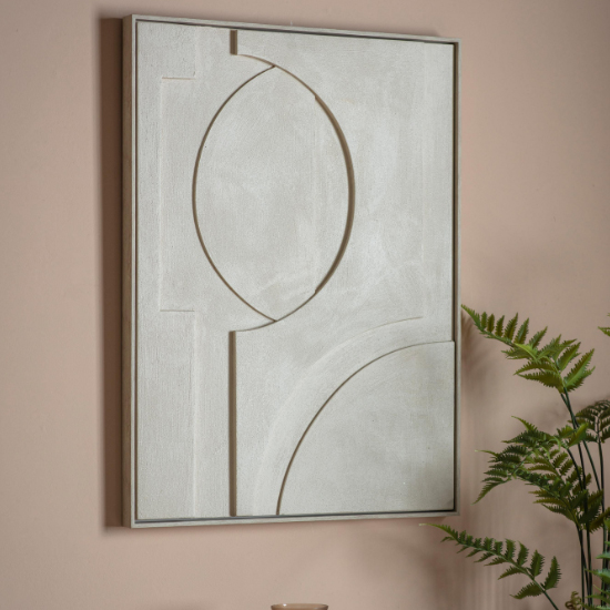 Product photograph of Visalia Relief Canvas Framed Wall Art In Natural from Furniture in Fashion