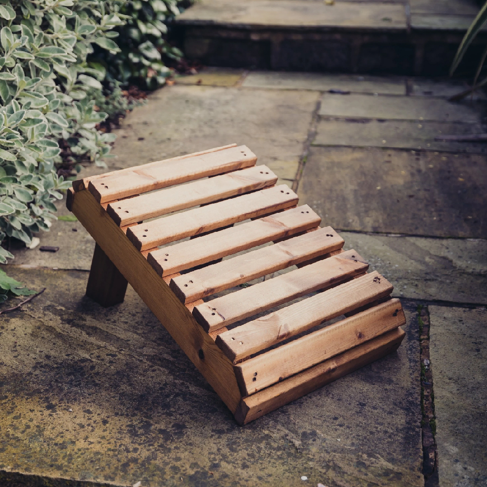 Product photograph of Visalia Wooden Garden Foot Stool In Natural from Furniture in Fashion
