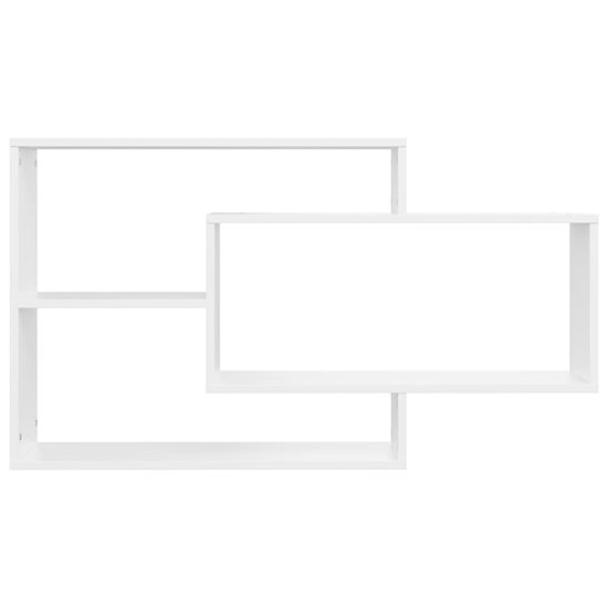 Visola Wooden Rectangular Wall Shelves In White