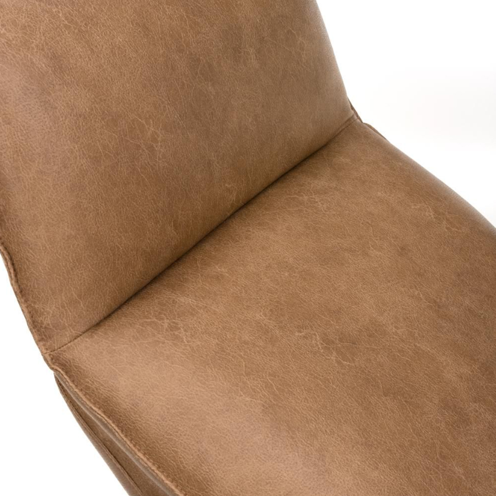 Vistara Leather Swivel Recliner Chair in Brown