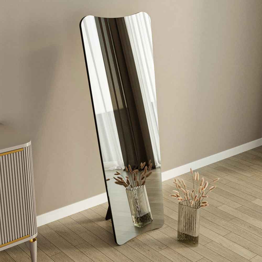 Vitros Wooden Full Length Cheval Mirror in Black