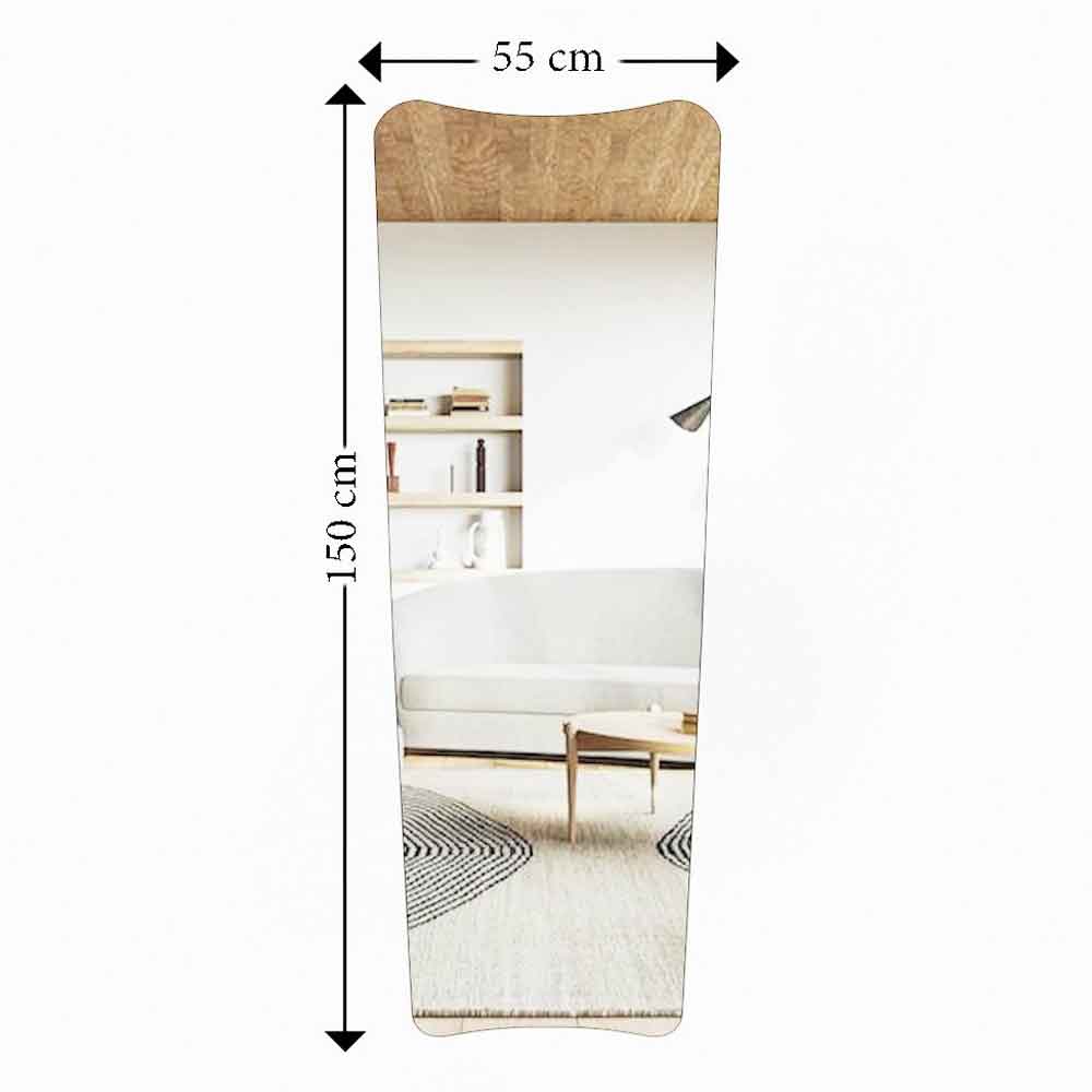 Vitros Wooden Full Length Cheval Mirror in Black