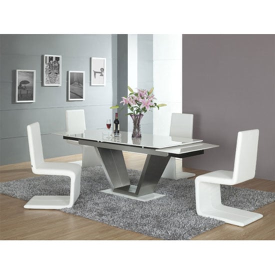 viva white dining ext with chairs - A Dining Table for Your Small Space