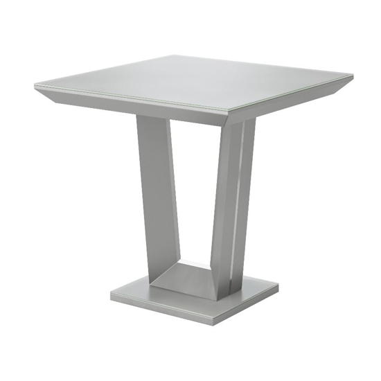 Read more about Vioti glass and wooden side table in matt grey