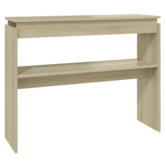 Vivica Wooden Console Table With Undershelf In Sonoma Oak