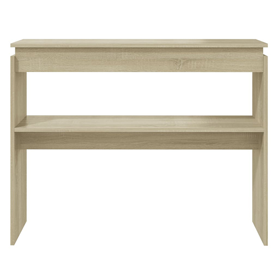 Vivica Wooden Console Table With Undershelf In Sonoma Oak