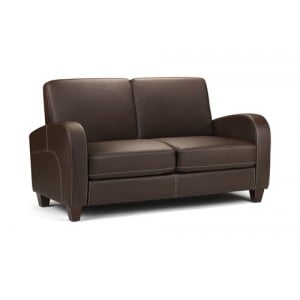 Product photograph of Viva Sofa Bed In Chestnut Faux Leather from Furniture in Fashion