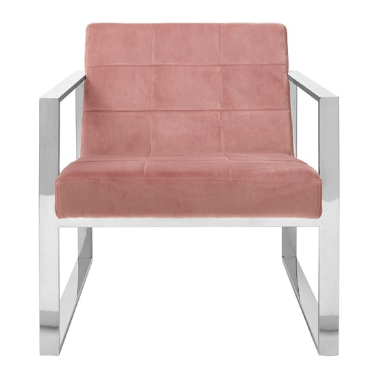 Sceptrum Pink Velvet Cocktail Lounge Chair