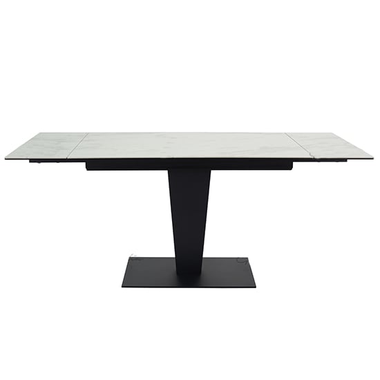 Volos Extending Ceramic Marble Dining Table In White_3