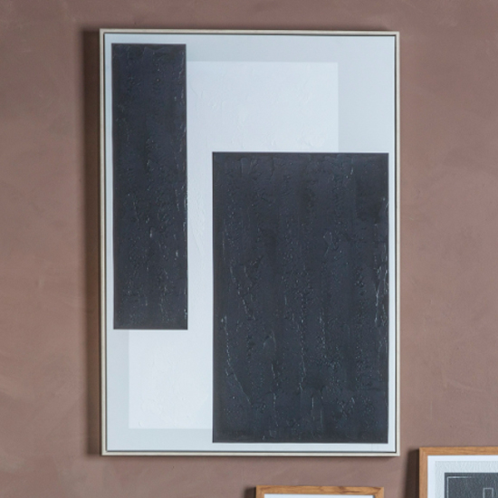 Vonda II Abstract Canvas Framed Wall Art In Black And White