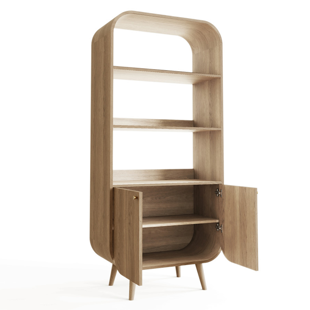 Vormel Wooden Display Unit with 2 Doors in Oak