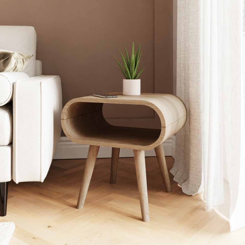 Vormel Wooden Side Table in Oak
