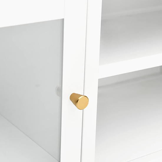 Voss Steel TV Stand With 1 Door In White