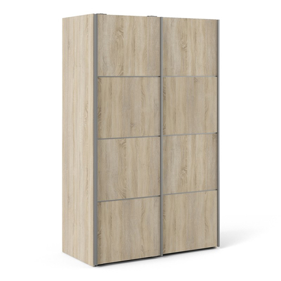 Vrok Sliding Wardrobe With 2 Oak Doors 2 Shelves In Oak thumbnail