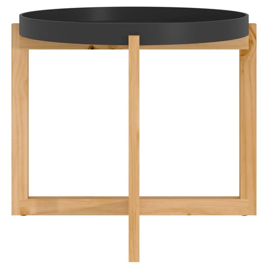 Wabana Large Round Wooden Coffee Table In Black And Natural Furniture