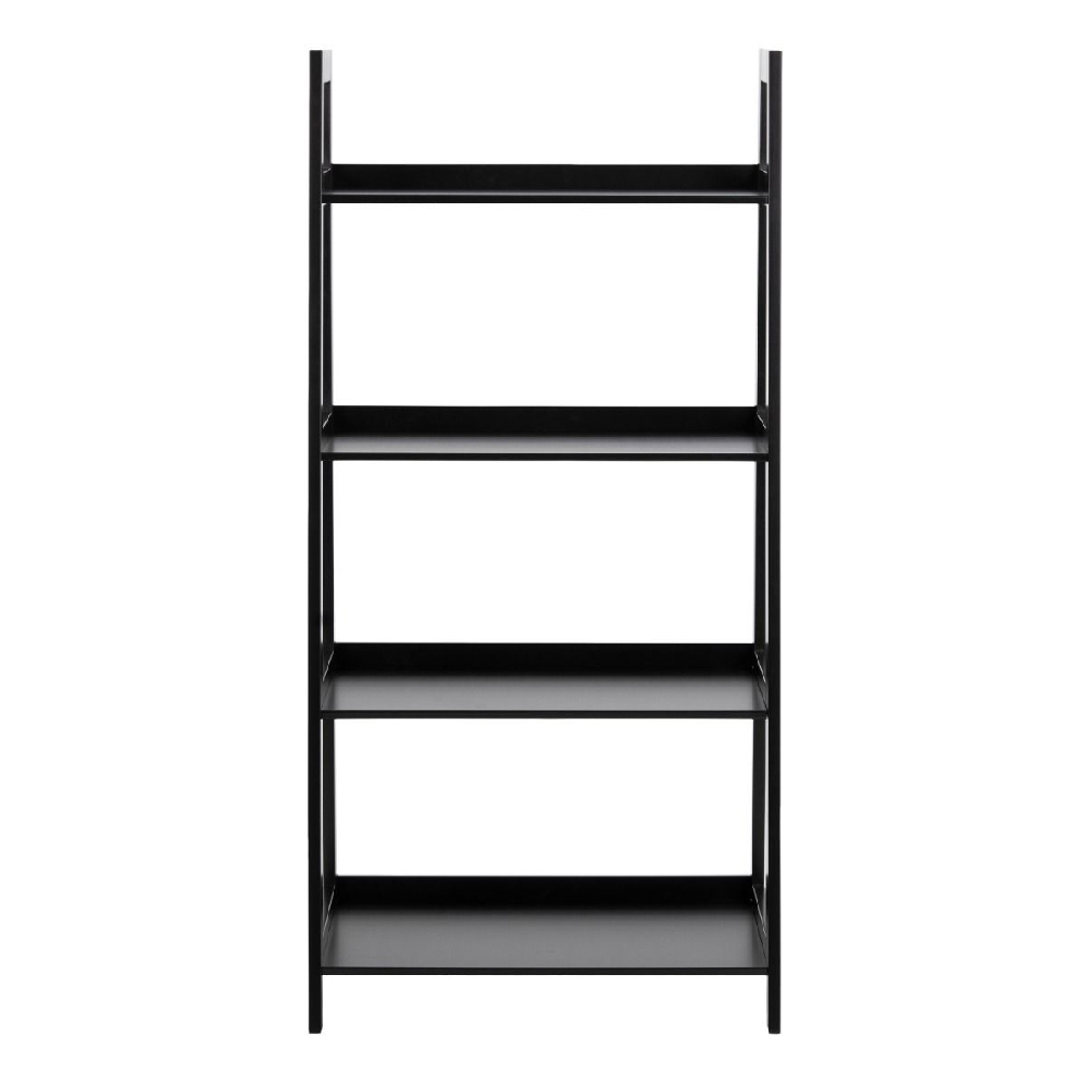 Wabash Wooden Bookcase With 4 Shelves In Black
