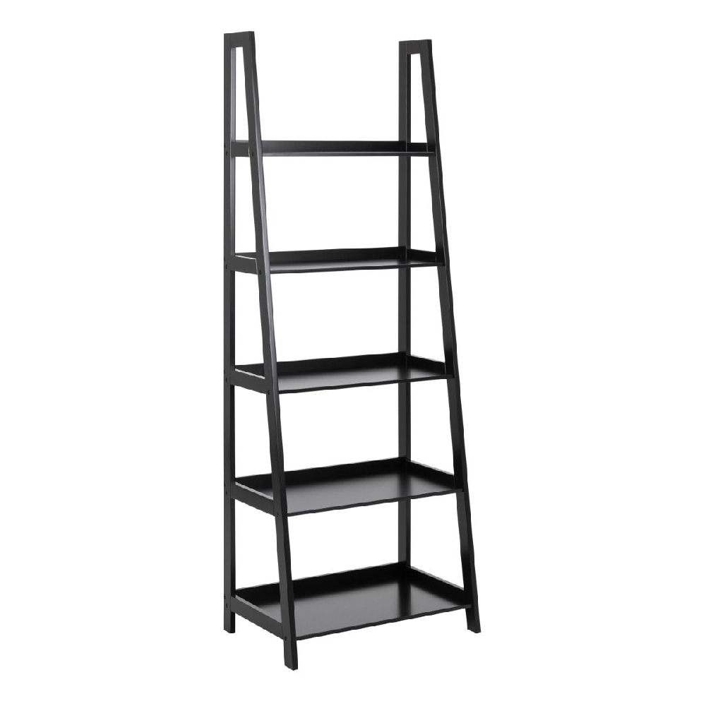 Wabash Wooden Bookcase With 5 Shelves In Black