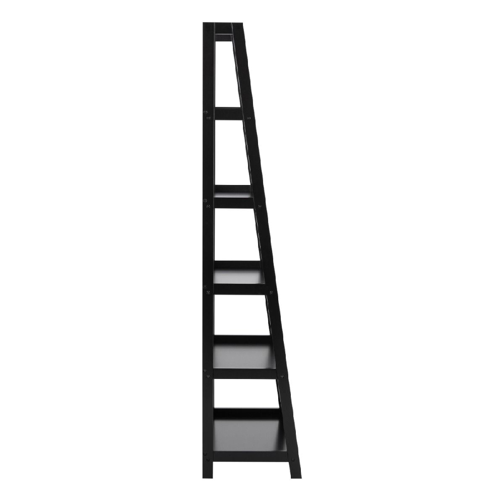 Wabash Wooden Bookcase With 5 Shelves In Black