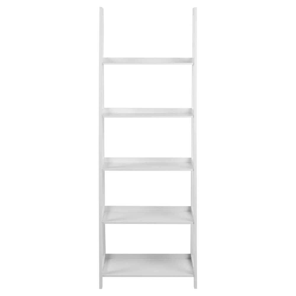 Wabash Wooden Bookcase With 5 Shelves In White