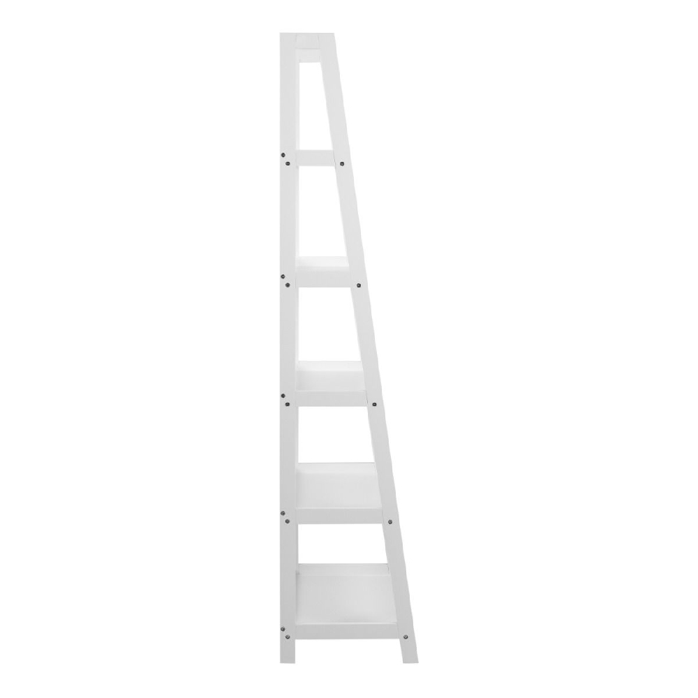 Wabash Wooden Bookcase With 5 Shelves In White
