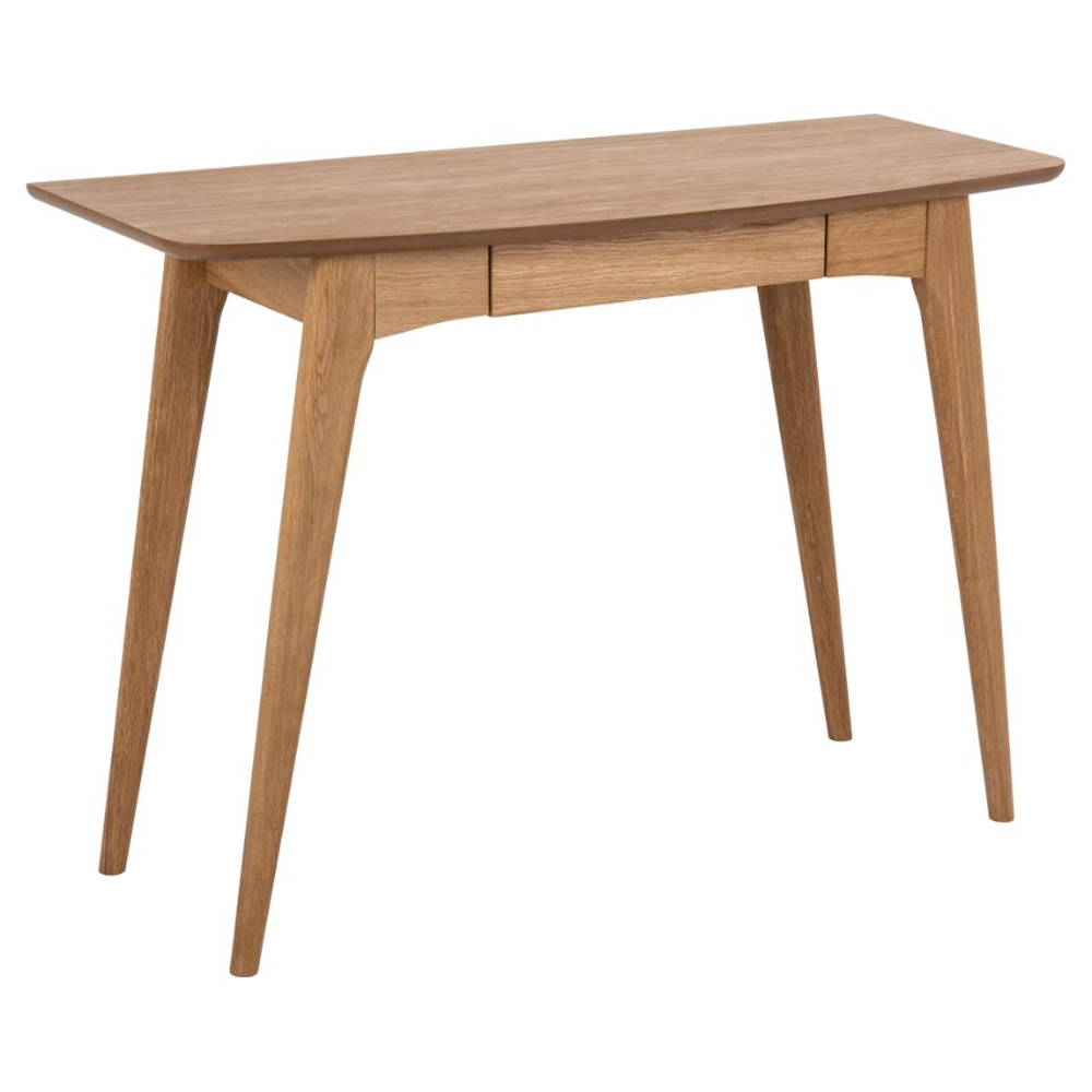 Wabeno Wooden Laptop Desk With 1 Drawer In Matt Oak