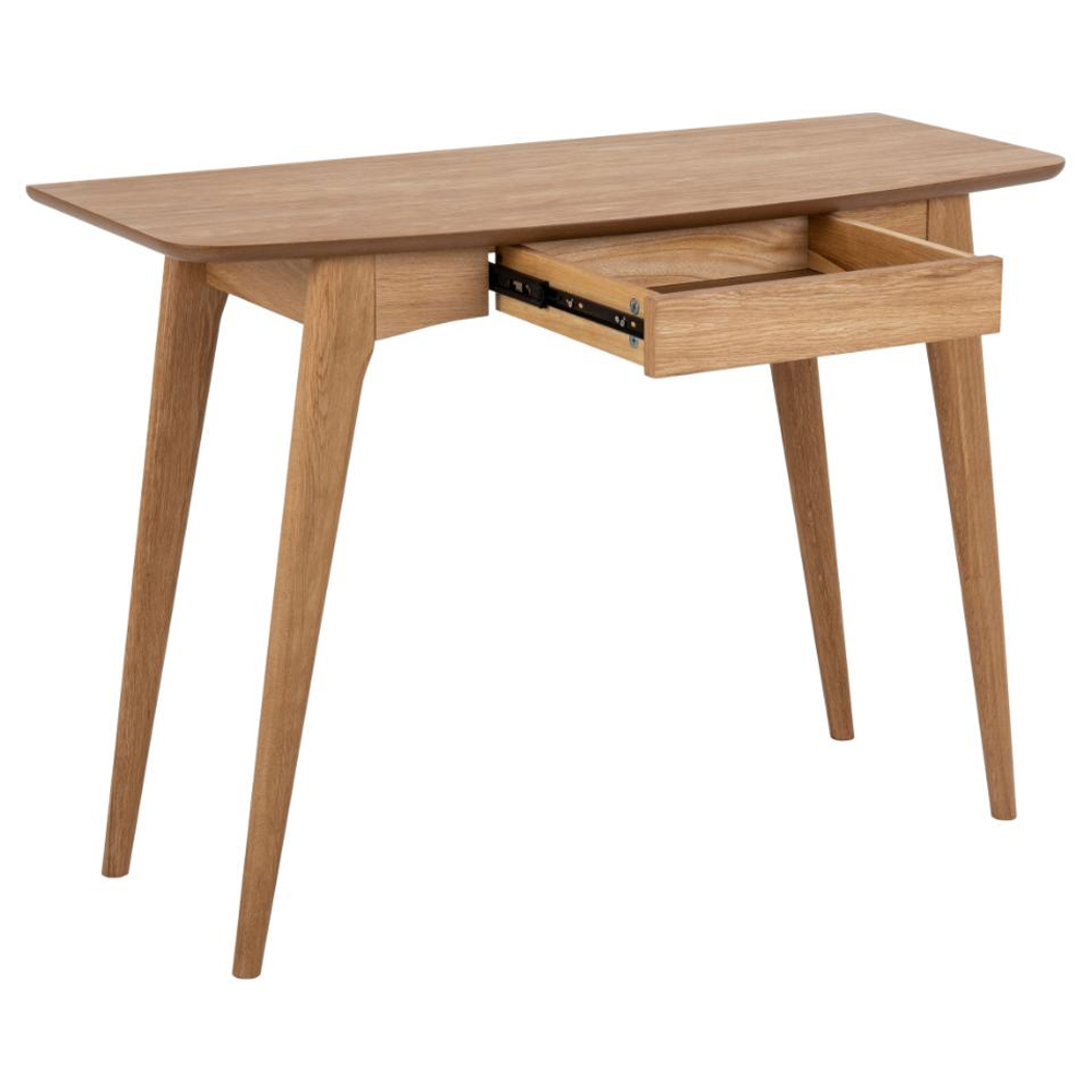Wabeno Wooden Laptop Desk With 1 Drawer In Matt Oak