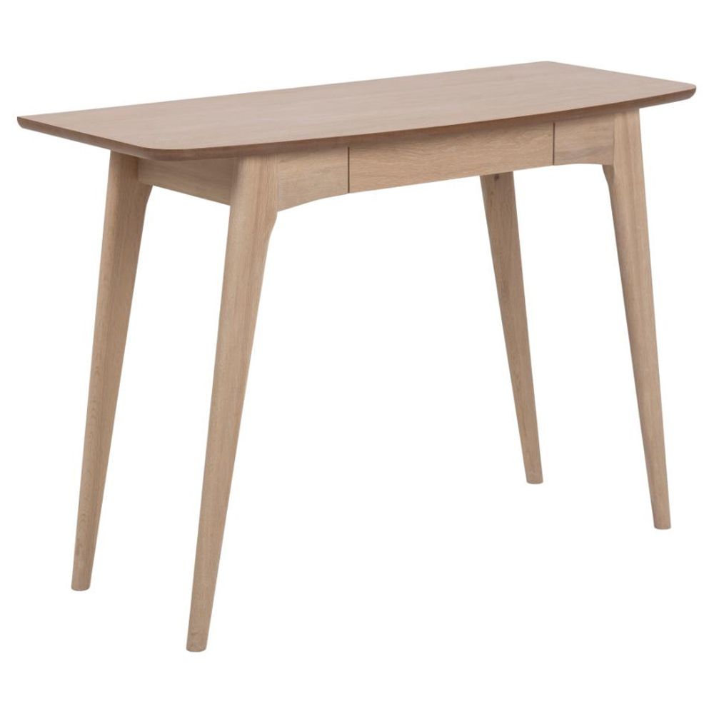 Wabeno Wooden Laptop Desk With 1 Drawer In White Oak