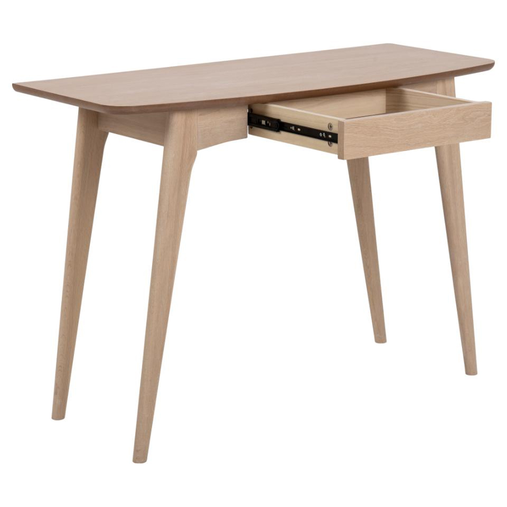 Wabeno Wooden Laptop Desk With 1 Drawer In White Oak
